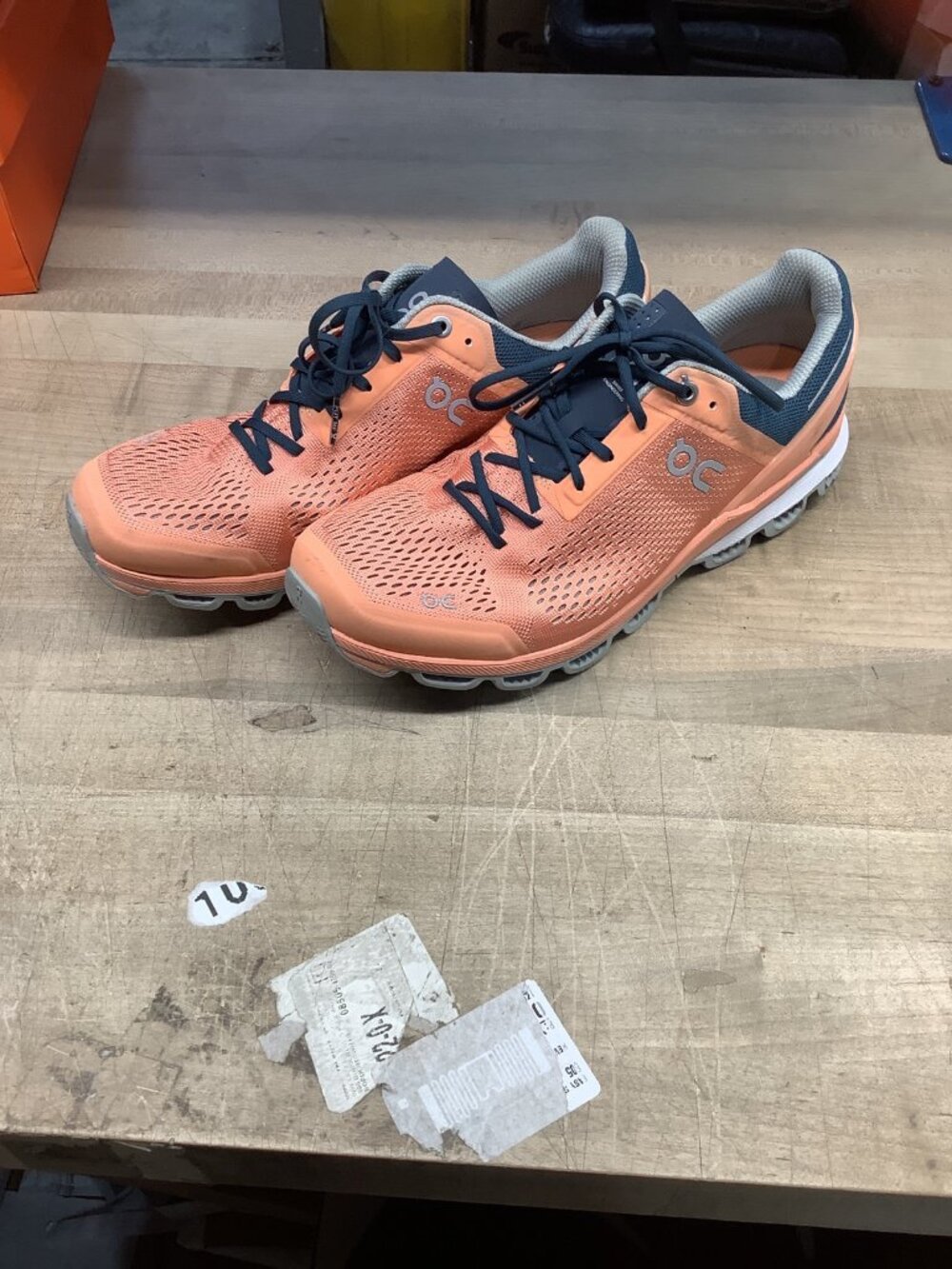ON Running Cloudsurfer Women's Coral Navy Running Shoes Size 10,5